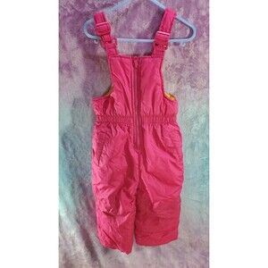 Pink Platinum Snow Bib Adjustable Straps Snow Suit Pink Yellow Girls Size 2T